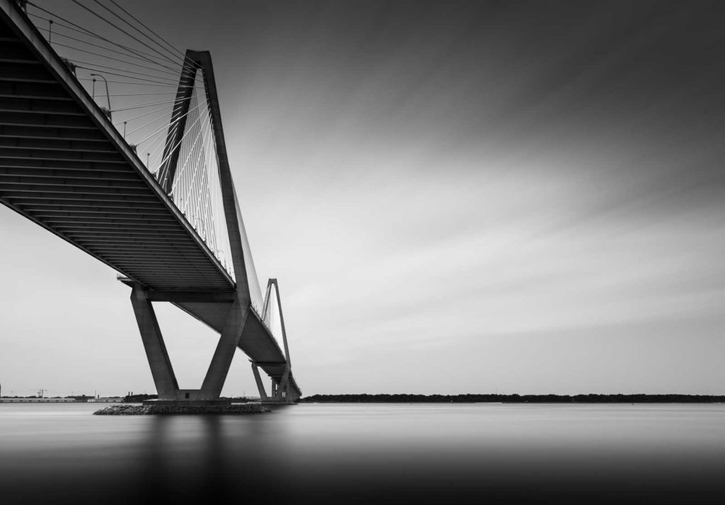 Arthur Ravenel Jr. Bridge, Charleston, South Carolina, Black and White, Long Exposure, Ivo Kerssemakers