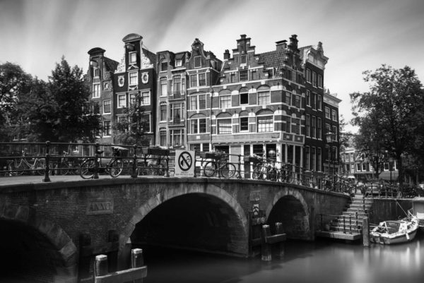 Amsterdam, Brouwersgracht, Black and White, Long Exposure, Ivo Kerssemakers, Canals, Architecture, Netherlands, Holland, Fine Art, B&W