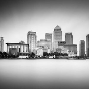 Canary Wharf, Black and White, Long Exposure, London, England, Ivo Kerssemakers