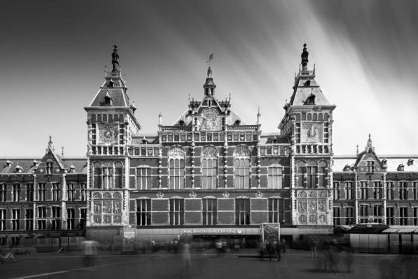 Amsterdam, Central Station, Black and White, Long Exposure, Ivo Kerssemakers, Netherlands, Holland, train station