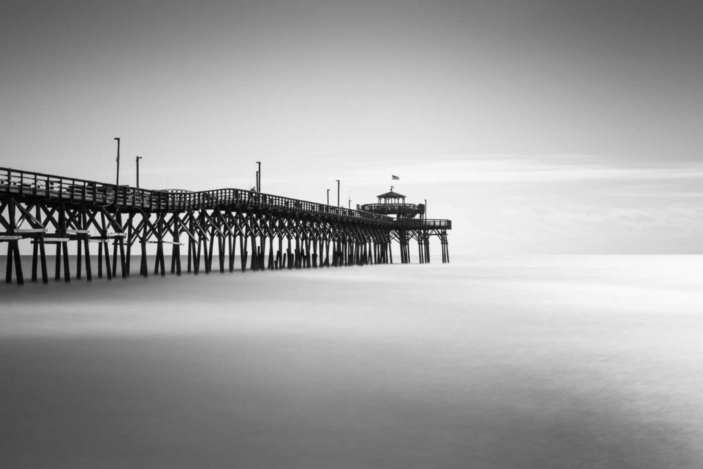 Cherry Grove, Pier, North Myrtle Beach, South Carolina, Black and White, Long Exposure, Ivo Kerssemakers