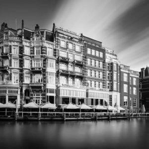 Amsterdam, Hotel, De l'Europe, Black and White, Long Exposure, Ivo Kerssemakers, Canals, Architecture, Netherlands, Holland, Fine Art, B&W