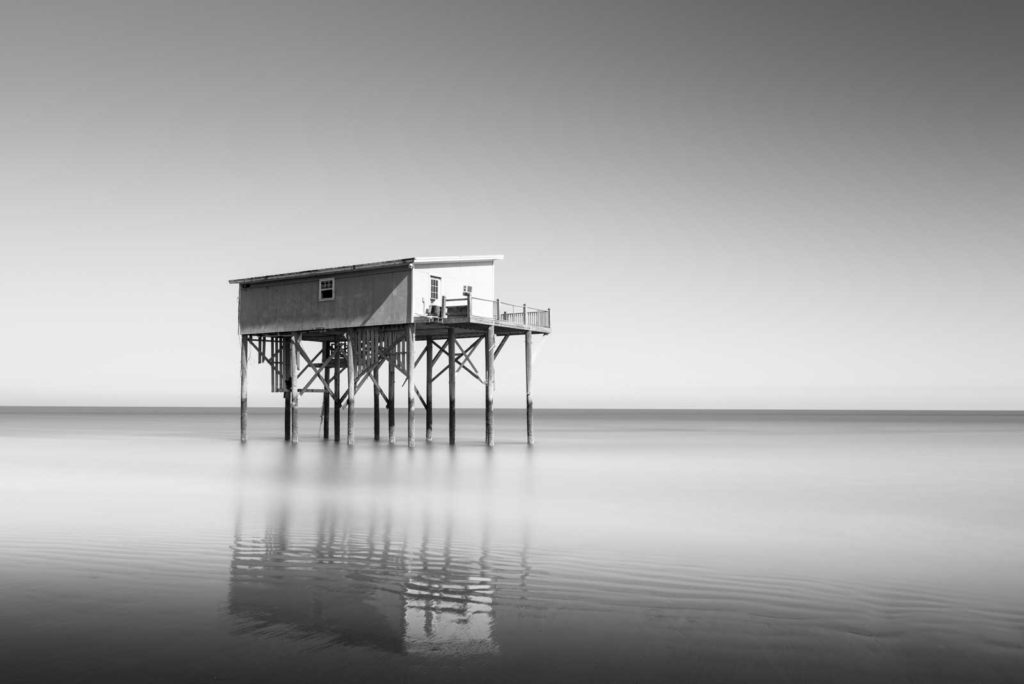 Hunting Island, South Carolina, Cabin, Little Blue, Black and White, Long Exposure, The indomitable Lady, Ivo Kerssemakers