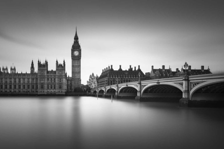 House of parliament, Big Ben, Elisabeth tower, black and white, long exposure, London, westminster bridge, Ivo Kerssemakers