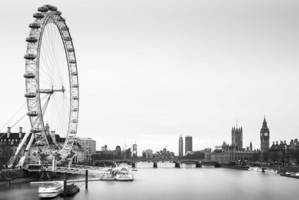London, Eye, England, Black and white, Longexposure, Ivo Kerssemakers