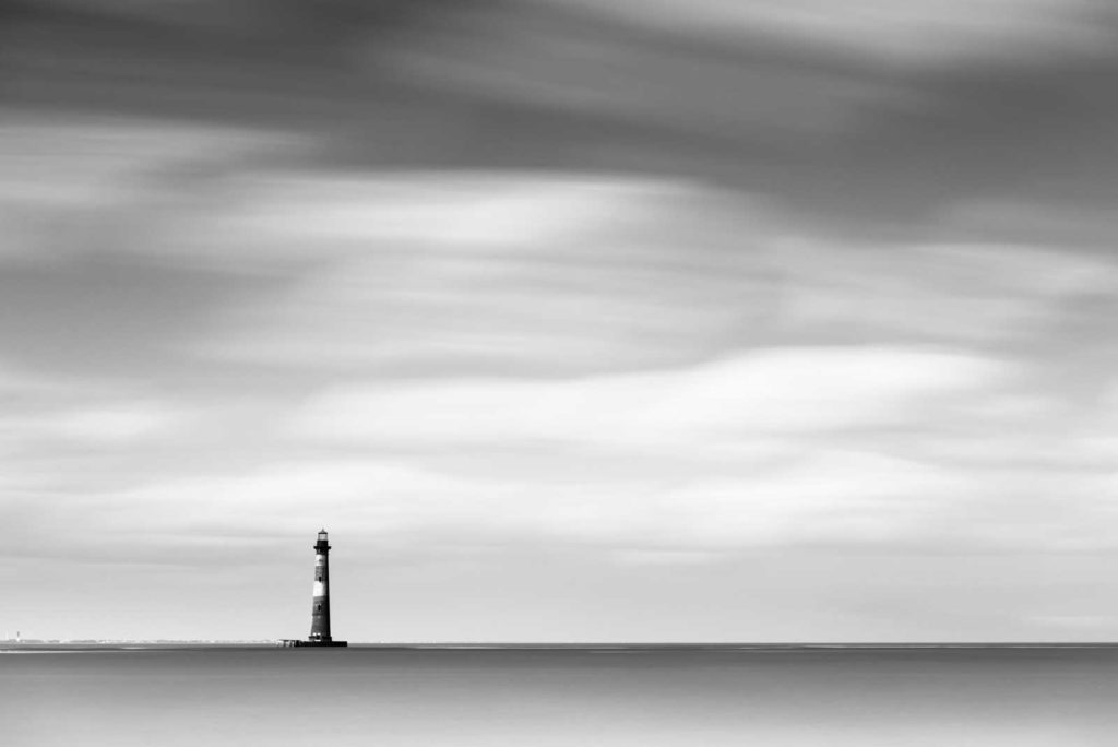 Morris Island, Lighthouse, Long Exposure, Black and White, South Carolina, Folly Beach, Ivo Kerssemakers