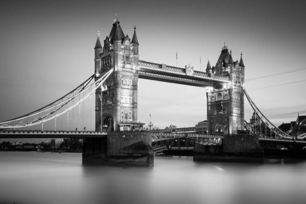 Tower Bridge, London, Black and White, Long Exposure, Ivo Kerssemakers, Fine Art