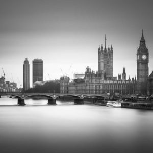 London, England, House of Parliament, Black and white, Long exposure, Westminster, Ivo Kerssemakers