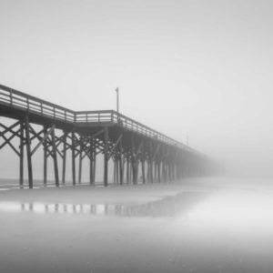 Pawleys Island Pier, Black and White, Long Exposure, Fog, South Carolina, Ivo Kerssemakers