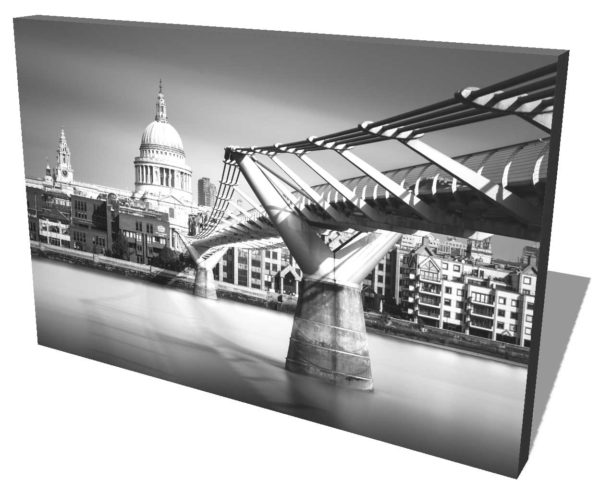 Millennium Bridge, St. Pauls, Thames, London, England, Long Exposure, Black and White, Ivo Kerssemakers