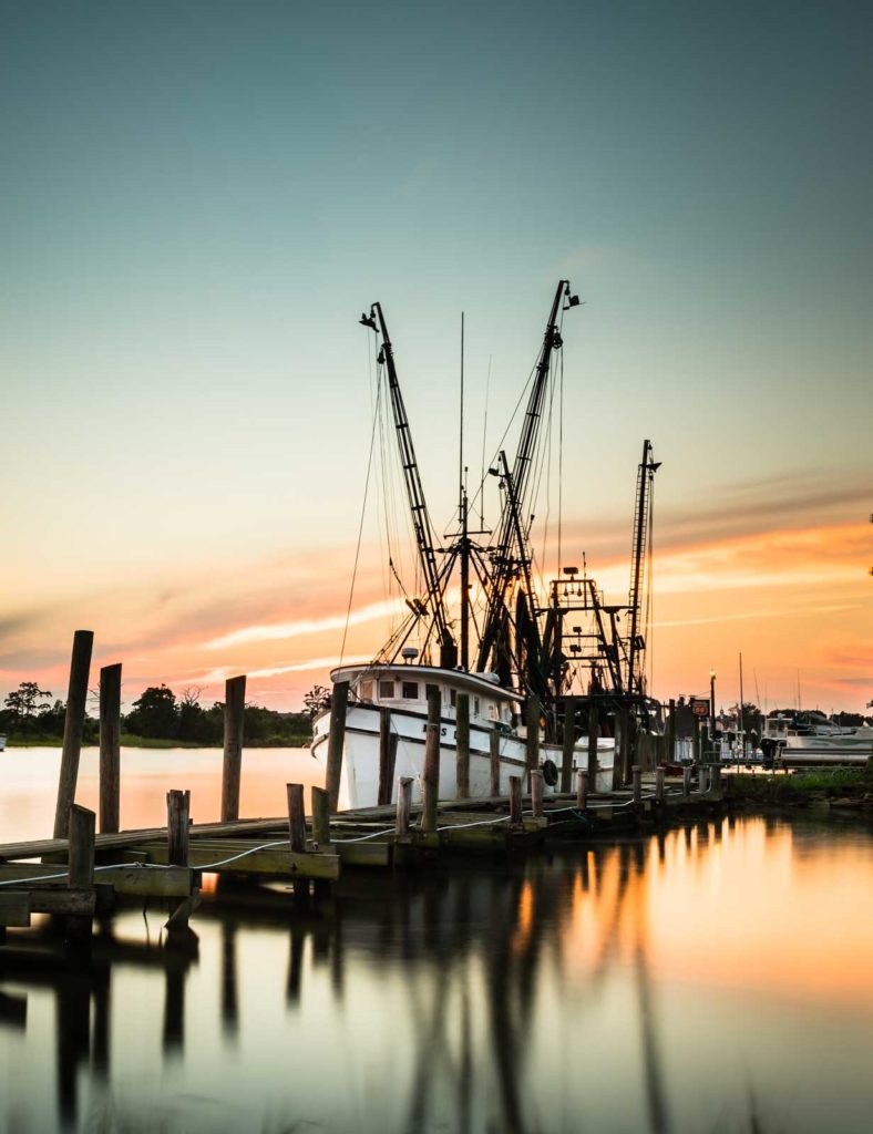 Georgetown, South Carolina, Shrimp, Boat, Sunset, Independent Seafood Company, Fine Art, Ivo Kerssemakers, Long Exposure