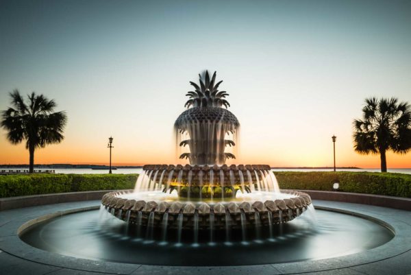 Charleston, Pineapple, Fountain, Sunrise, Long Exposure, Ivo Kerssemakers